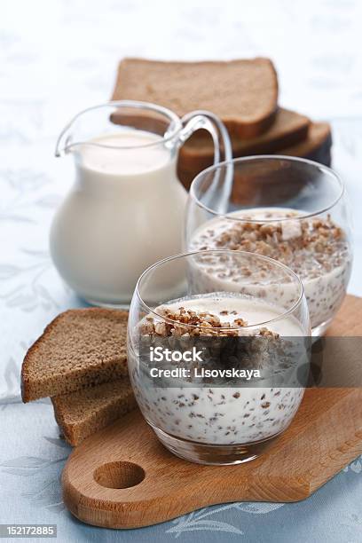 Boiled Buckwheat With Milk Stock Photo - Download Image Now - Boiled, Bread, Buckwheat