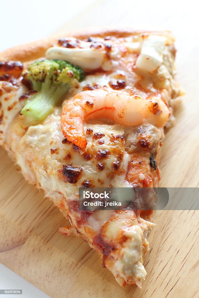 Seafood Pizza Pizza with seafood and broccoli Broccoli Stock Photo