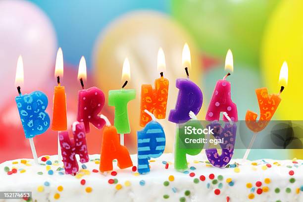 Birthday Candles Stock Photo - Download Image Now - Birthday, Birthday Cake, Candle