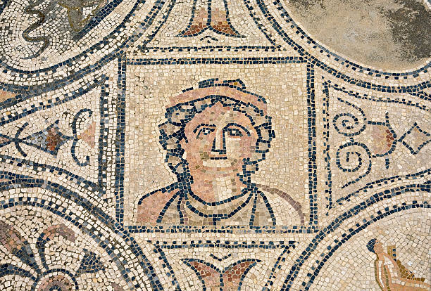 mosaico de volubilis - mosaic roman volubilis hercules imagens e fotografias de stock