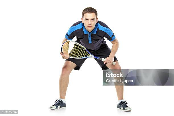 Squash Player Vorbereitung Des Service Stockfoto und mehr Bilder von Squash - Squash, Aktivitäten und Sport, Anstrengung