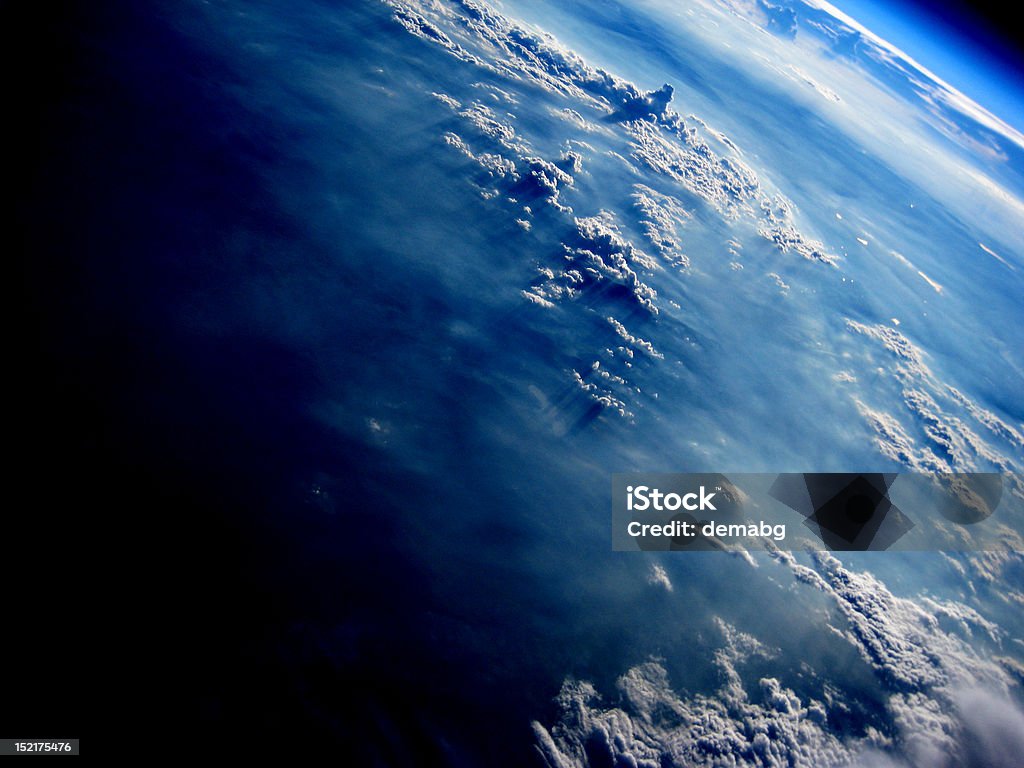 Erde von der Meetingfläche - Lizenzfrei Satellitenaufnahme Stock-Foto