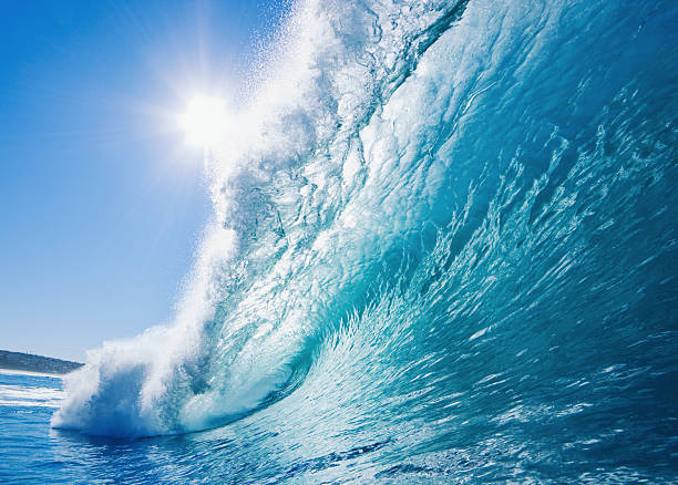 Blue Ocean Wave stock photo