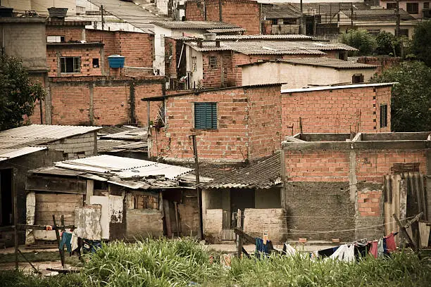 Favela in Sao Paulo Brazil