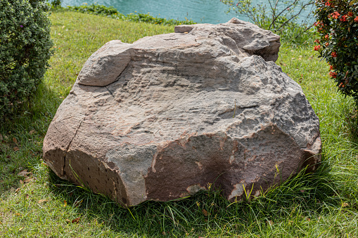 Larg stones for decorating the lawn garden.