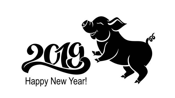 istock Pig is a symbol of the 2019 Chinese year. Greeting card, poster. Vector illustration. Eps 10 1521817657