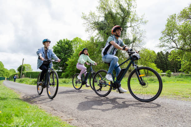 Leading his Friends on the Bicycle Ride