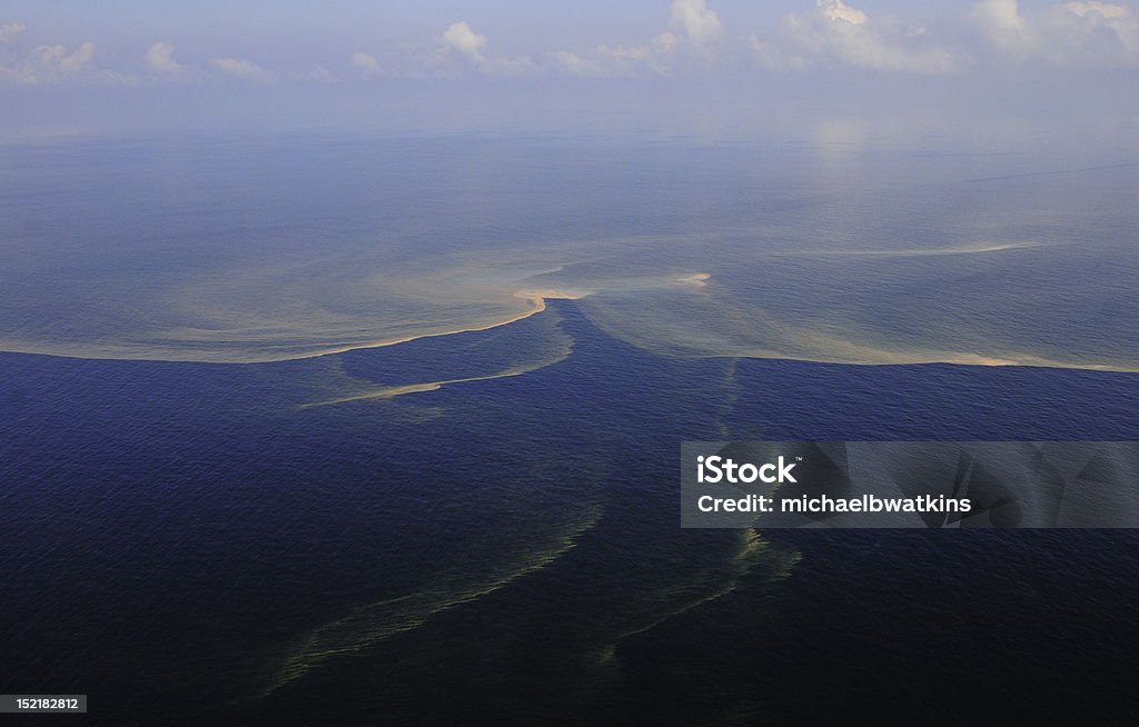 Derrame de petróleo de vista aérea - Royalty-free Derrame de Petróleo Foto de stock