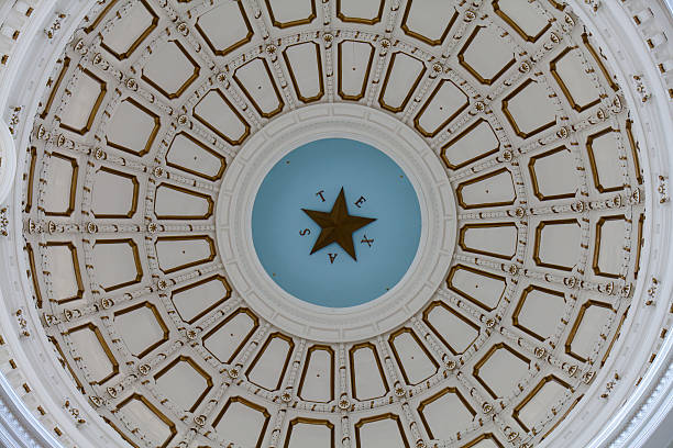 Texas Capitol Dome Interior stock photo