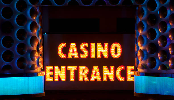 sinal de casino entrada " - atlantic city gambling new jersey built structure imagens e fotografias de stock
