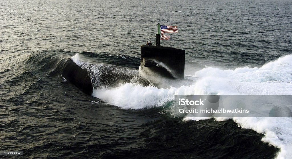 US Navy Submarine ARABIAN SEAâ The USS Albuquerque SSN-706 participates in a photo-exercise Sept. 10, 2006 in the North Arabian Sea. U.S. and Pakistani forces are conducting a bilateral exercise in the Northern Arabian Sea and in territorial waters of Pakistan as part of exercise INSPIRED UNION 2006. Exercise INSPIRED UNION enhances interoperability and tactical proficiency between coalition and regional forces, which may be used as part of regional maritime security operations. MSO set the conditions for security and stability in the maritime environment. Submarine Stock Photo