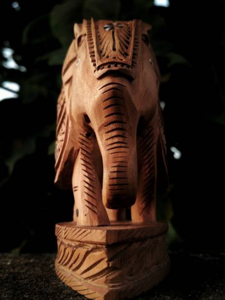 istock Elephant wooden carved 1521850571