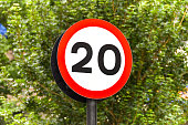 Road marking a 20 mph speed limit zone