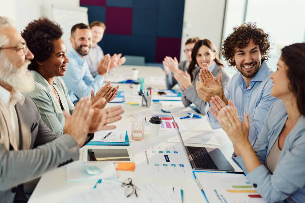 istock Applauding on a business meeting! 1521905057