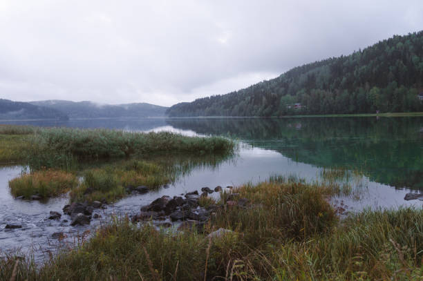 istock lake in fog in forest in the evening 1521963887