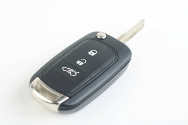 istock Wireless car key isolated on white background 1522022025