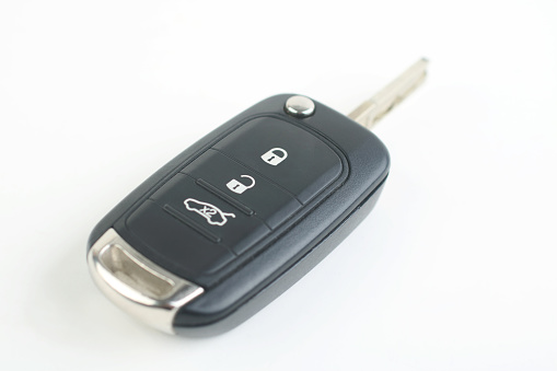 Wireless car key isolated on white background