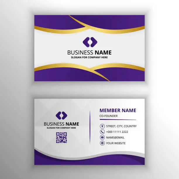 Vector illustration of Beautiful Luxury Purple Abstract Business Card Template
