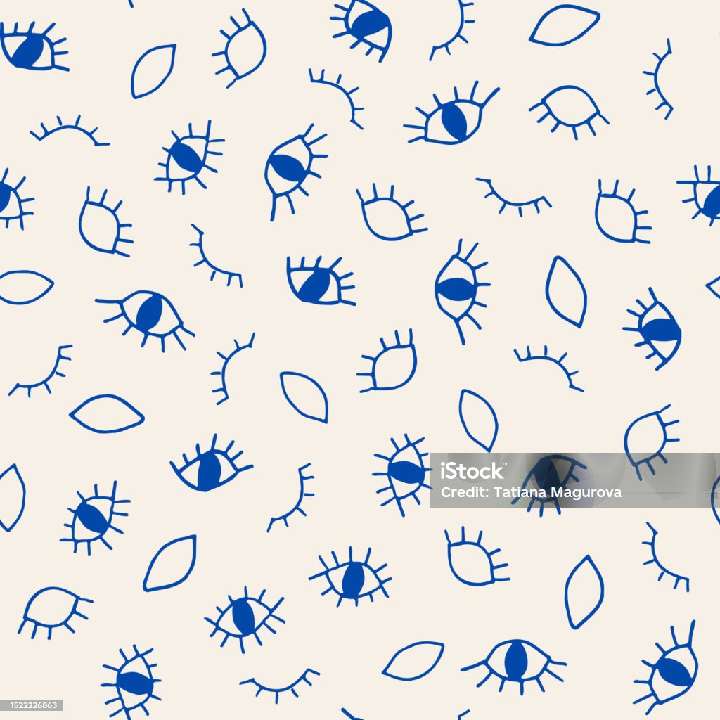 Eyes Background Pattern Seamless Stylish Pattern With Eyes Stock Illustration - Download Image ...