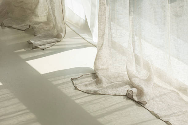 istock beige background with light and shadow of window curtains 1522229690