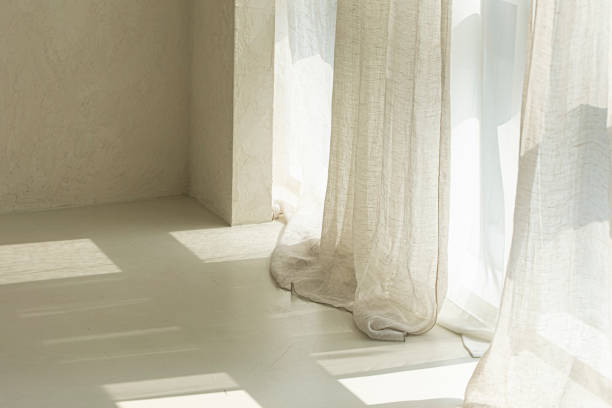 istock beige background with light and shadow of window curtains 1522230221
