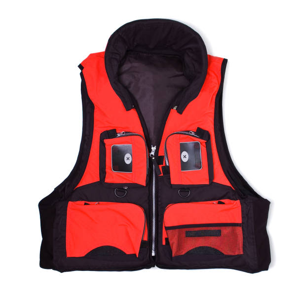 istock Fisherman life jacket with pockets 152227087