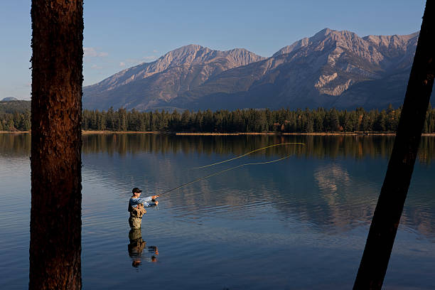 istock Fly Fishing In Rocky Mountains, Jasper, Alberta, Canada 152227421