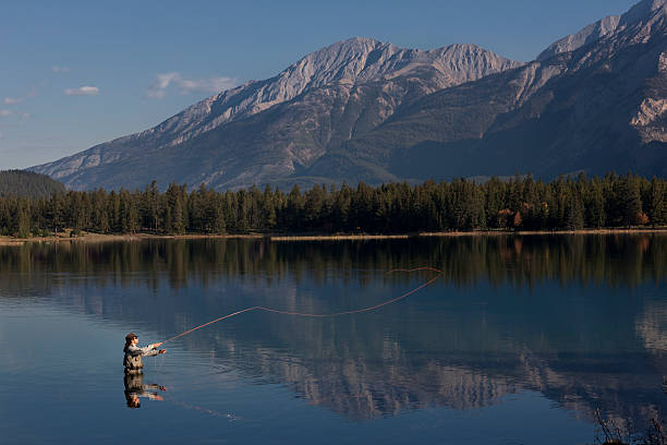 istock Fly Fishing In Rocky Mountains, Alberta, Canada 152227432