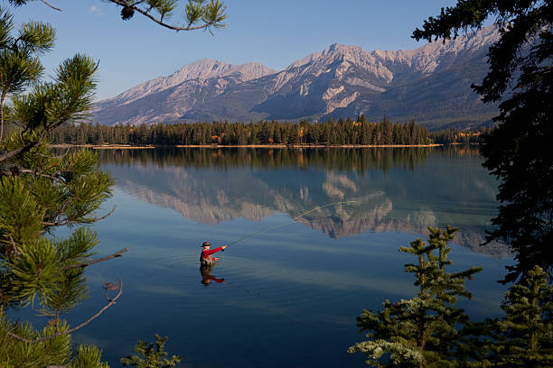 istock Fly Fishing In Rocky Mountains, Alberta, Canada 152227478
