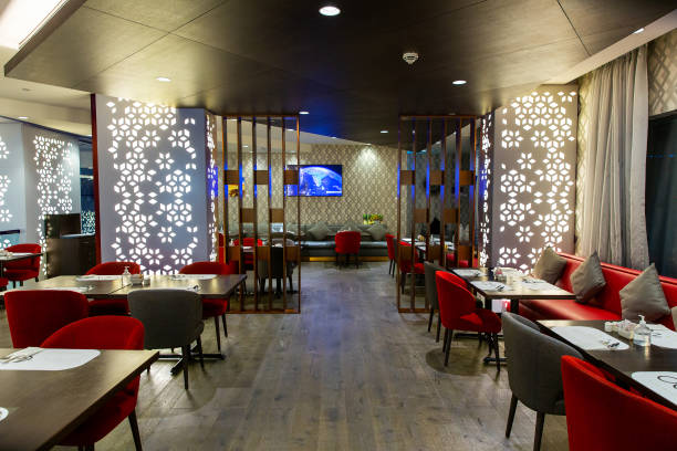 istock Interior of stylish bright italian restaurant 1522280484