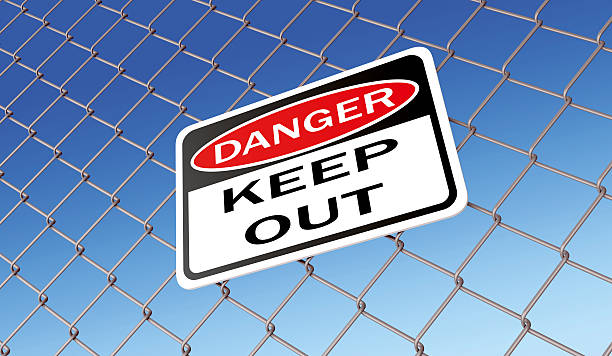 keep out sign stock photo