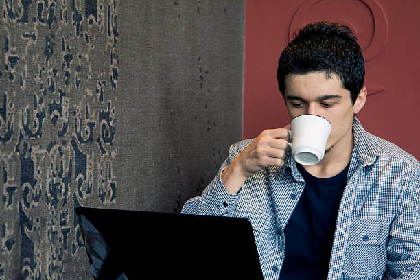 istock Drink coffee and surfing on the internet 152228427