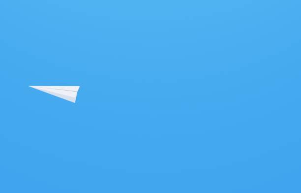 istock 3D image of a simple paper plane 1522310884