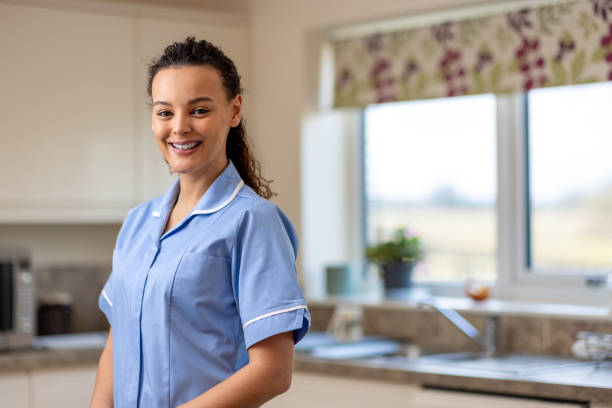 Home Nurse Looking Into The Camera