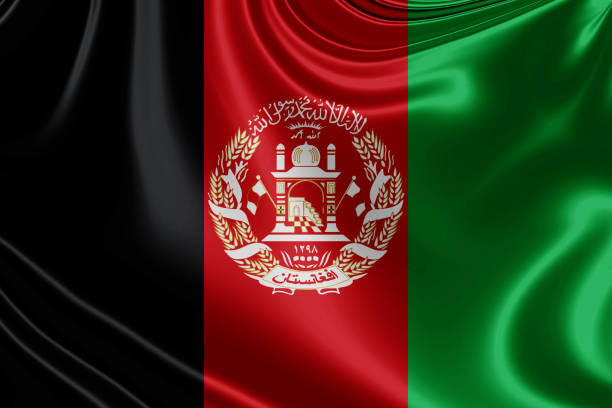 istock afghanistan fabric flag waving Illustration. 3D illustration 1522356741