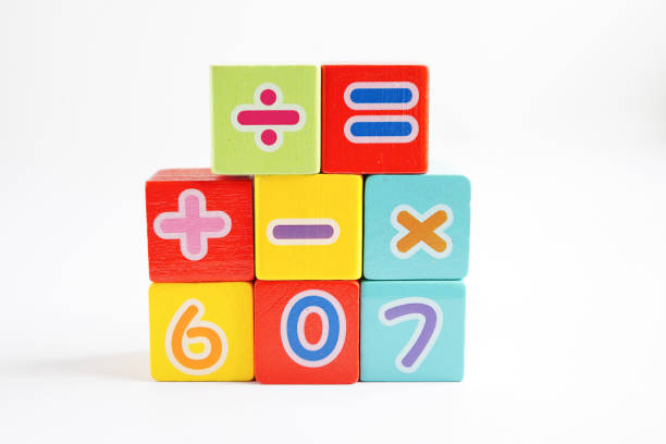 istock Number wood block cubes for learning Mathematic, education math concept. 1522364688