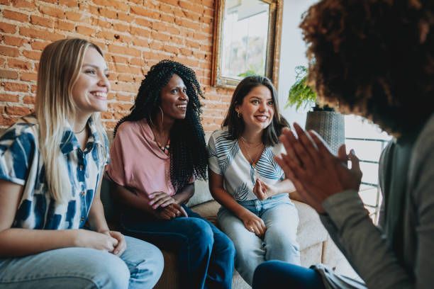 istock Group of friends gathered together talking and having fun 1522411863