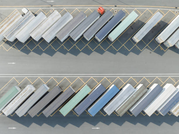 istock Bird's eye view of commodity containers 1522412291