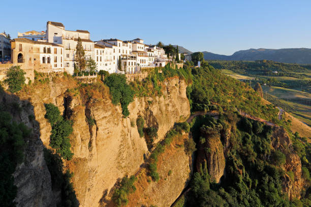 Clifftop Buildings - Ronda - Spain stock photo