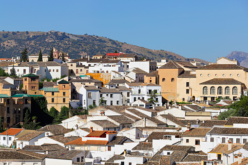 daytime view of the typical architecture of Ronda (Andalusia, Spain).