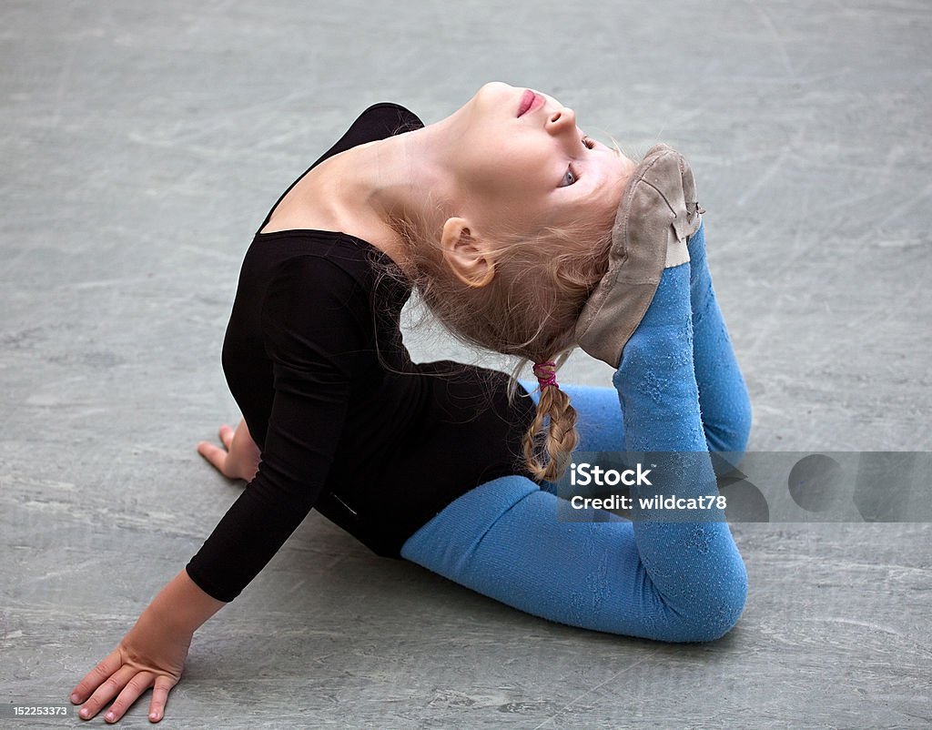 little gymnast little gymnast girl on training in gym Beautiful People Stock Photo