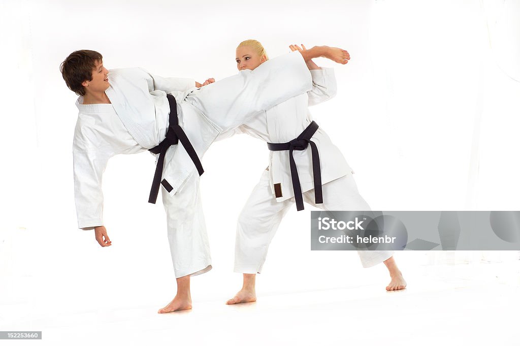 Üben Karate - Lizenzfrei Aikido Stock-Foto