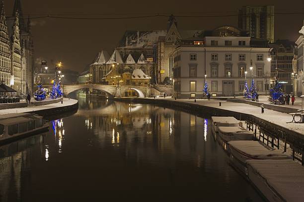 istock Chrstimas Gent Belgium nightview on river 152254254