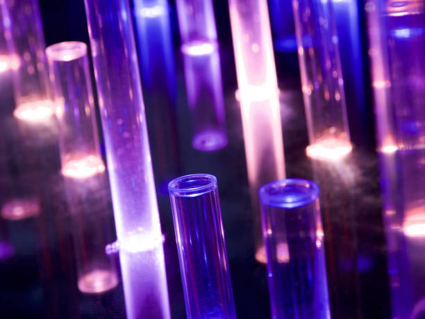 A visually captivating arrangement of colorful coffee capsules displayed on tall illuminated panels.
