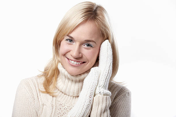 istock Attractive girl in mittens 152256234