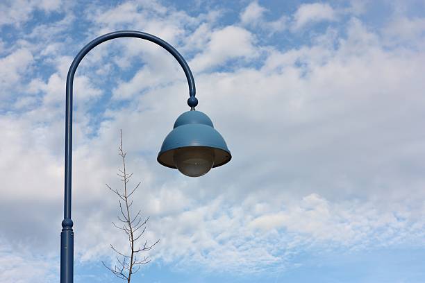 istock Blue metal street light 152258243
