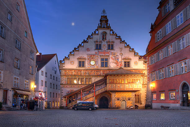 The facade of the old town hall of Lindau, on the bavarian shore of Constance Lake.