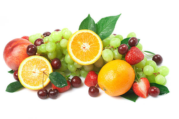 Still-life of fresh fruit stock photo