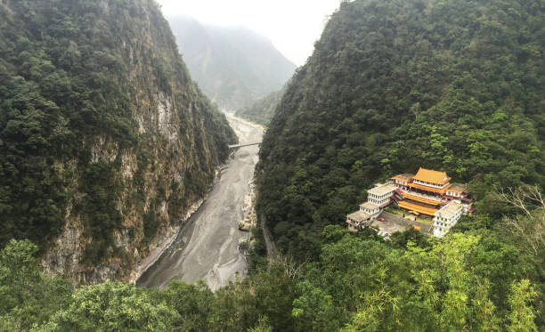 istock Chinese temple on the mountain in Taiwan 1522624149