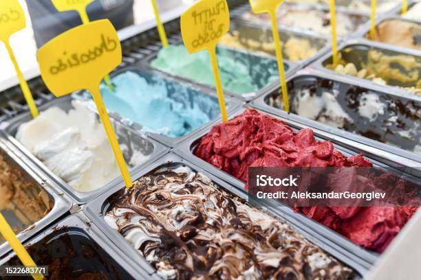 Beautiful Flavors Of Ice Cream Stock Photo - Download Image Now - Ice Cream, Beauty, Chocolate